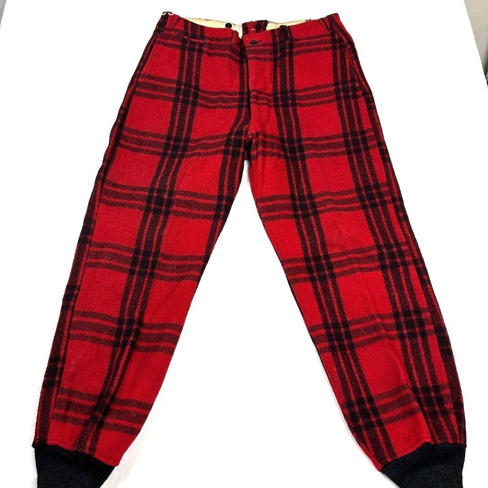 Vintage 50s J.C. Higgins Virgin Wool Buffalo‎ Plaid Hunting Pants